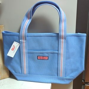 NWT Vineyard Vines Canvas Tote Bag Cornflower Blue